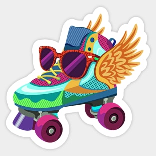 Roller Skate Wings Sticker